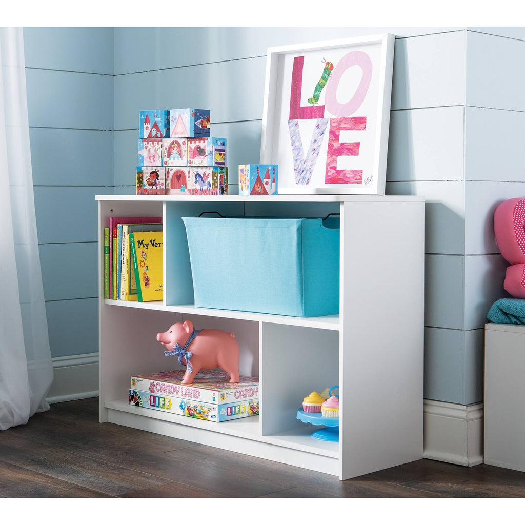 White 2-Tier Offset Bookcase U3208