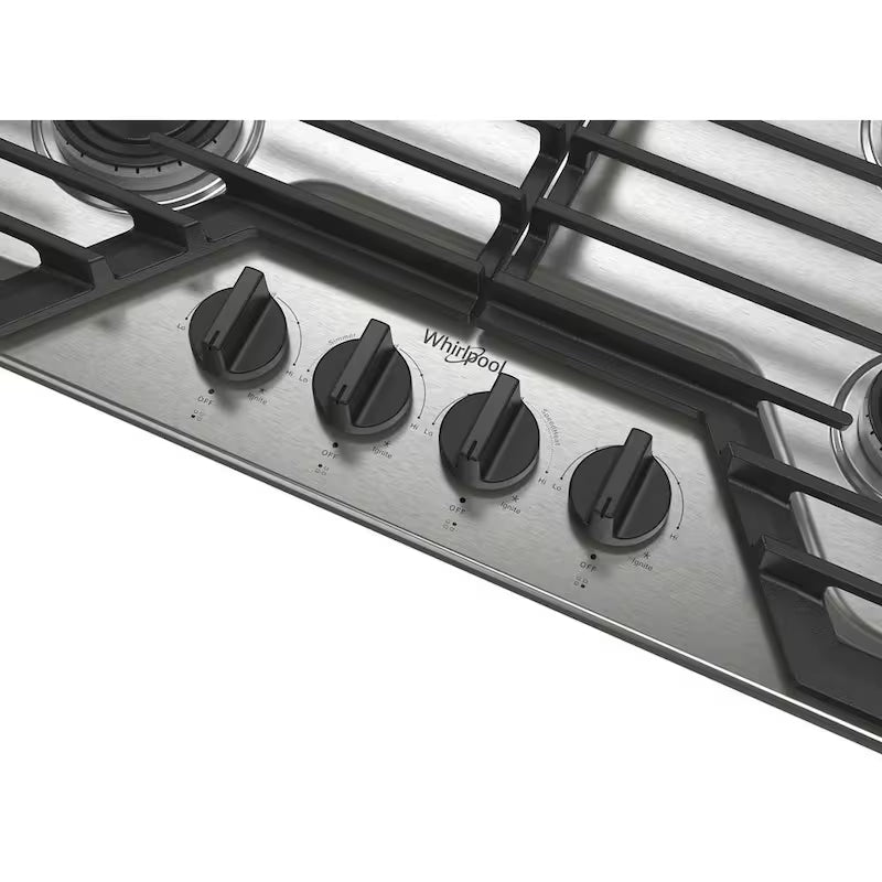 4-Burners Recessed Gas Cooktop in Stainless Steel W165632
