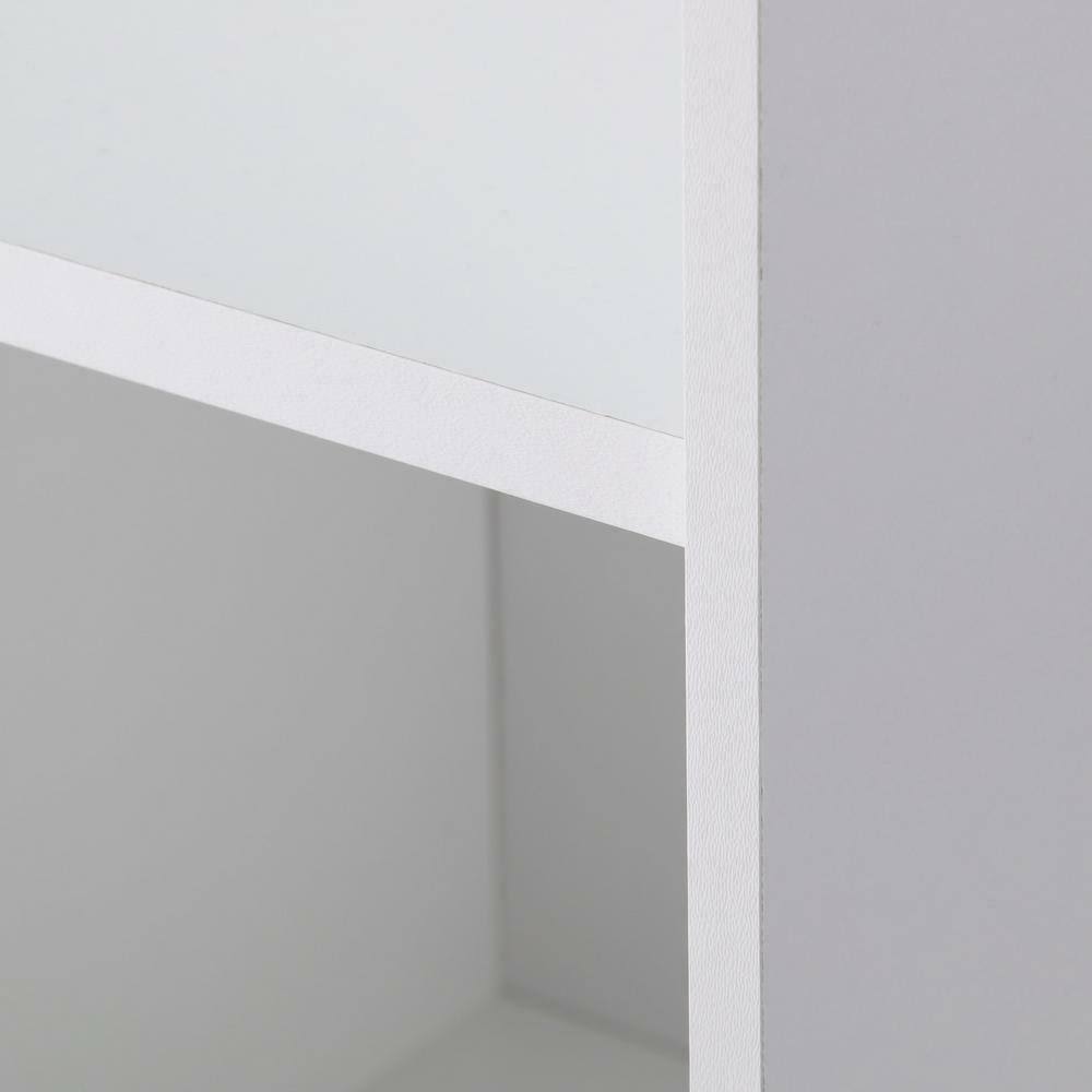 White 2-Tier Offset Bookcase U3208