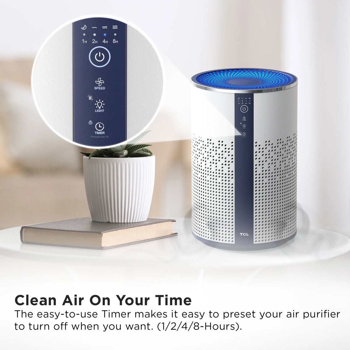 True H13 HEPA Air Purifier with Night Light Q8714