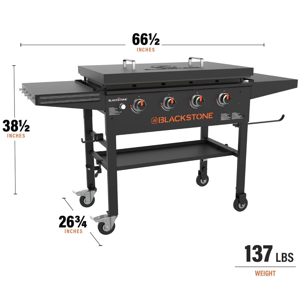 4-Burner Propane Griddle with Hard Cover F38347