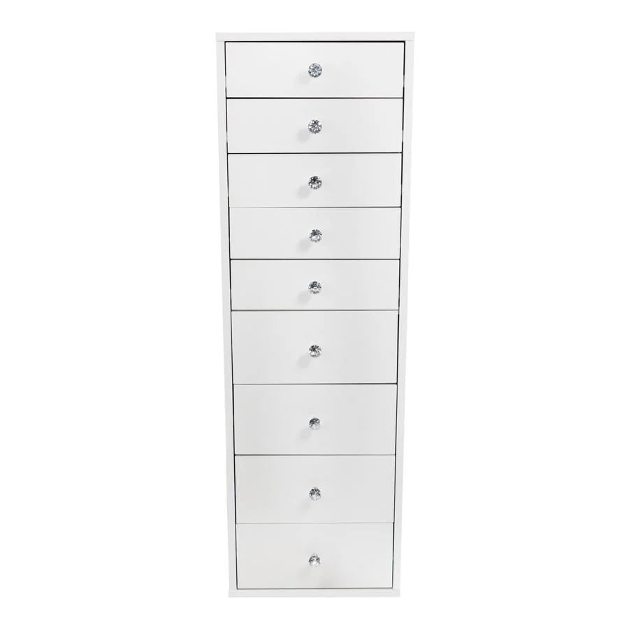 Light Pink 9 Drawer Makeup Vanity Storage Y5431