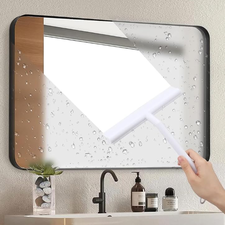 Glass Wiper Scraper Shower Squeegee with Silicone Holder O411873