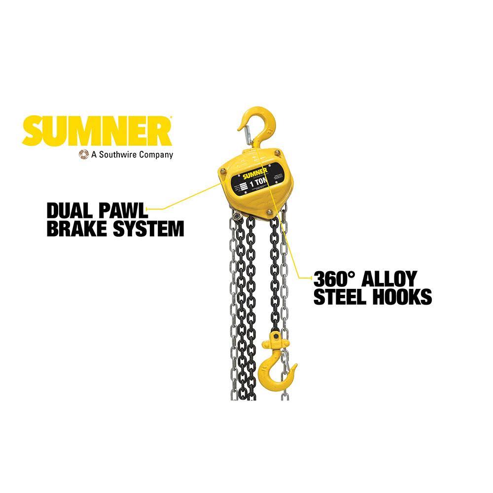 1 Ton Chain Hoist with 15 ft. Chain Fall C132568