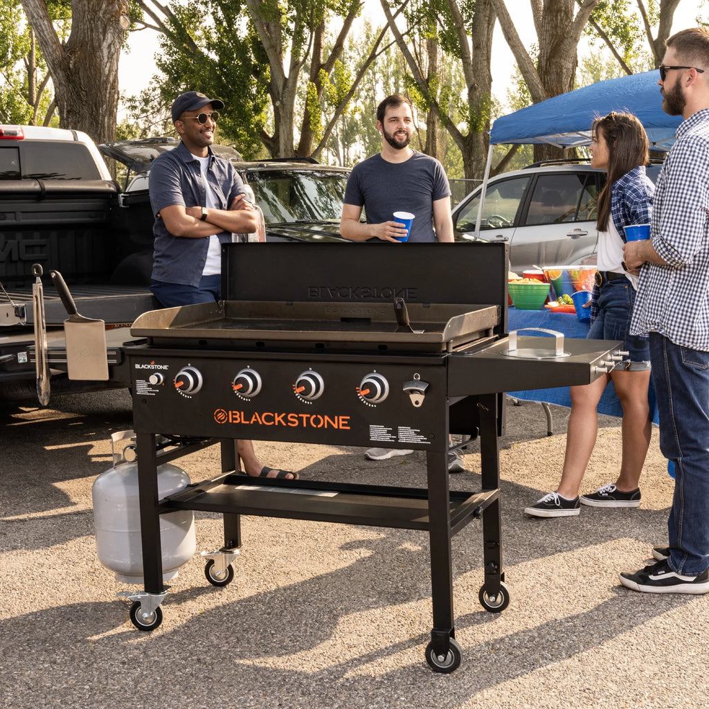 4-Burner Propane Griddle with Hard Cover F38347