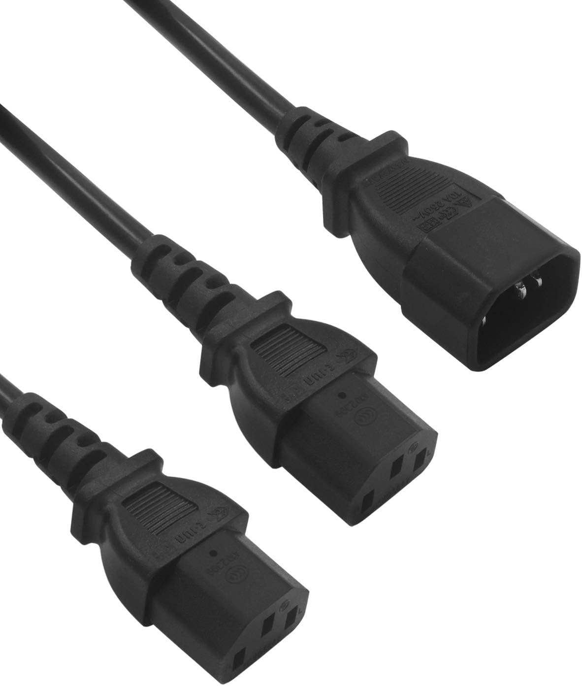 3Pack C14 to 2 x C13 Power Adapter Cable Cord 30cm O66413