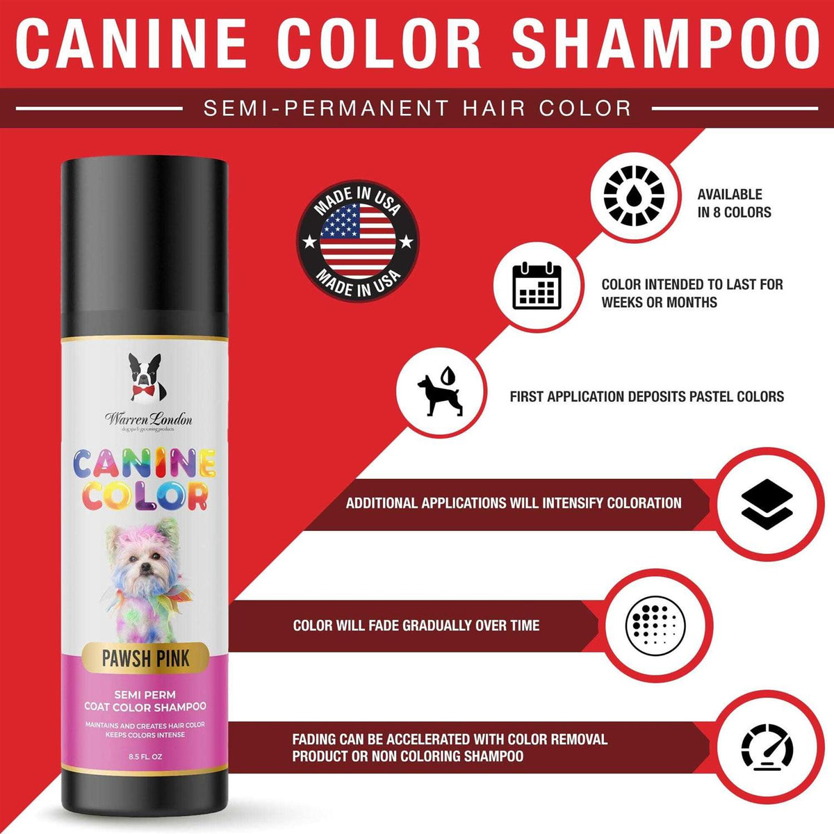 Semi Perm Coat Color Shampoo for Dogs F454