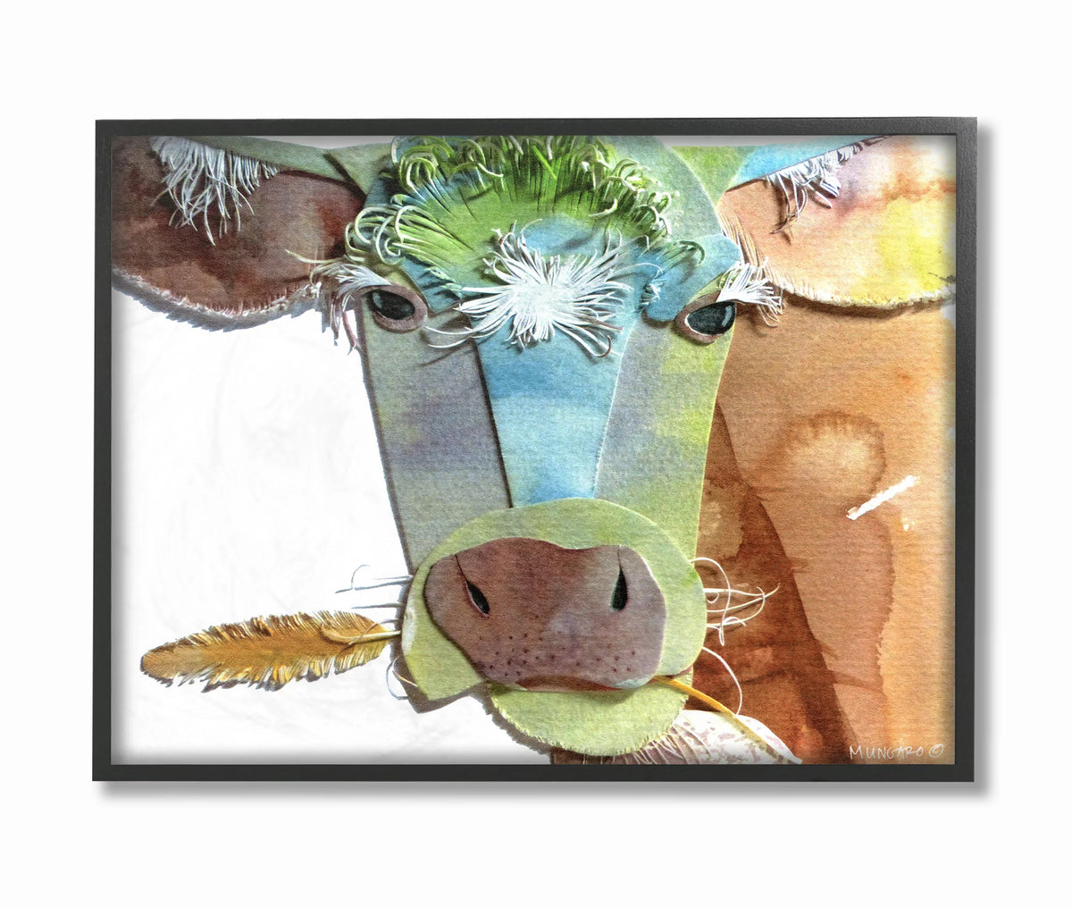 Watercolor Cow Framed Art C872729