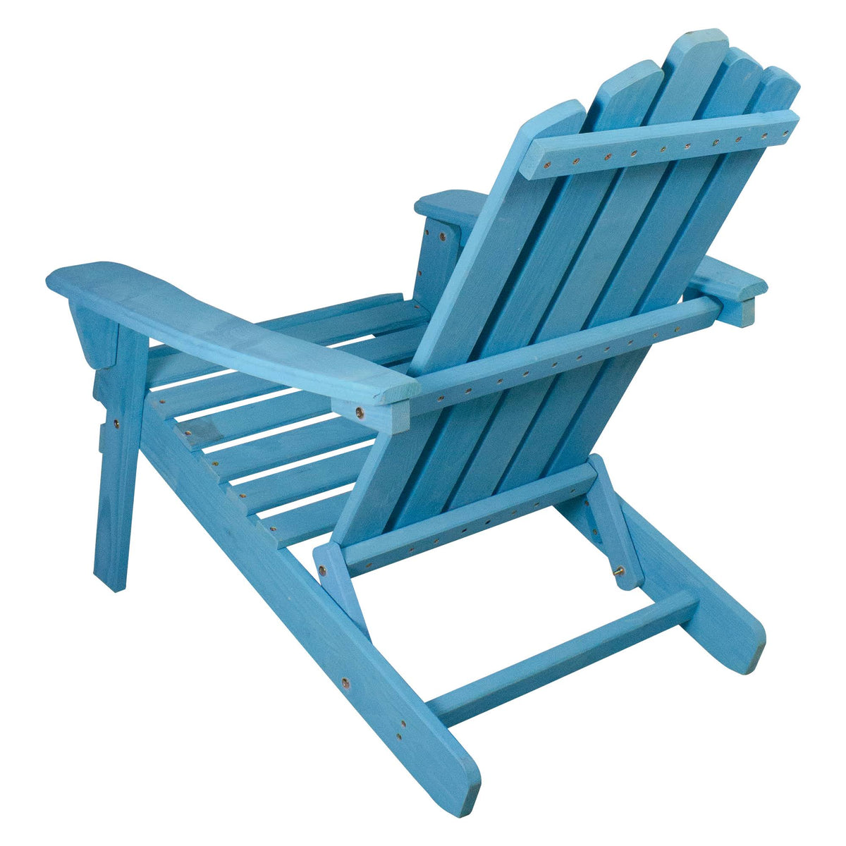 36x22 Blue Classic Folding Wooden Adirondack Chair W7269