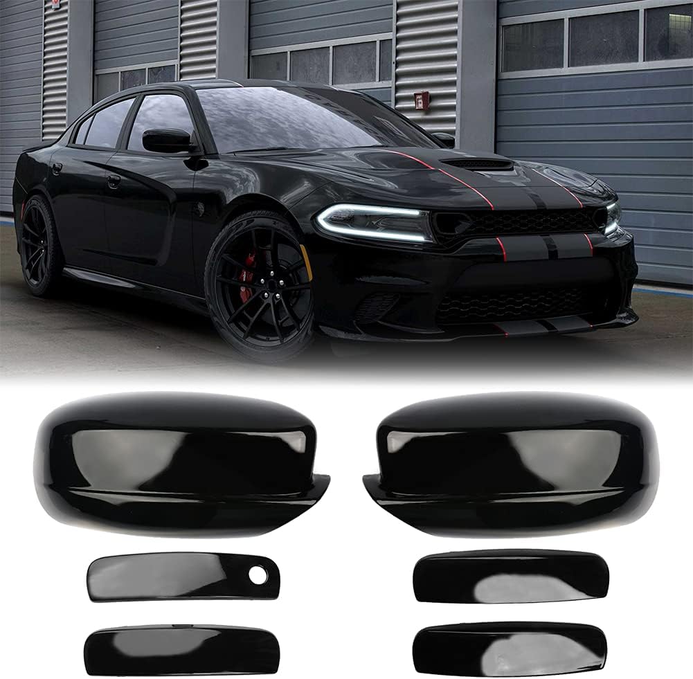 Carbon Fiber Side Mirror Caps Door Handle Covers X30662
