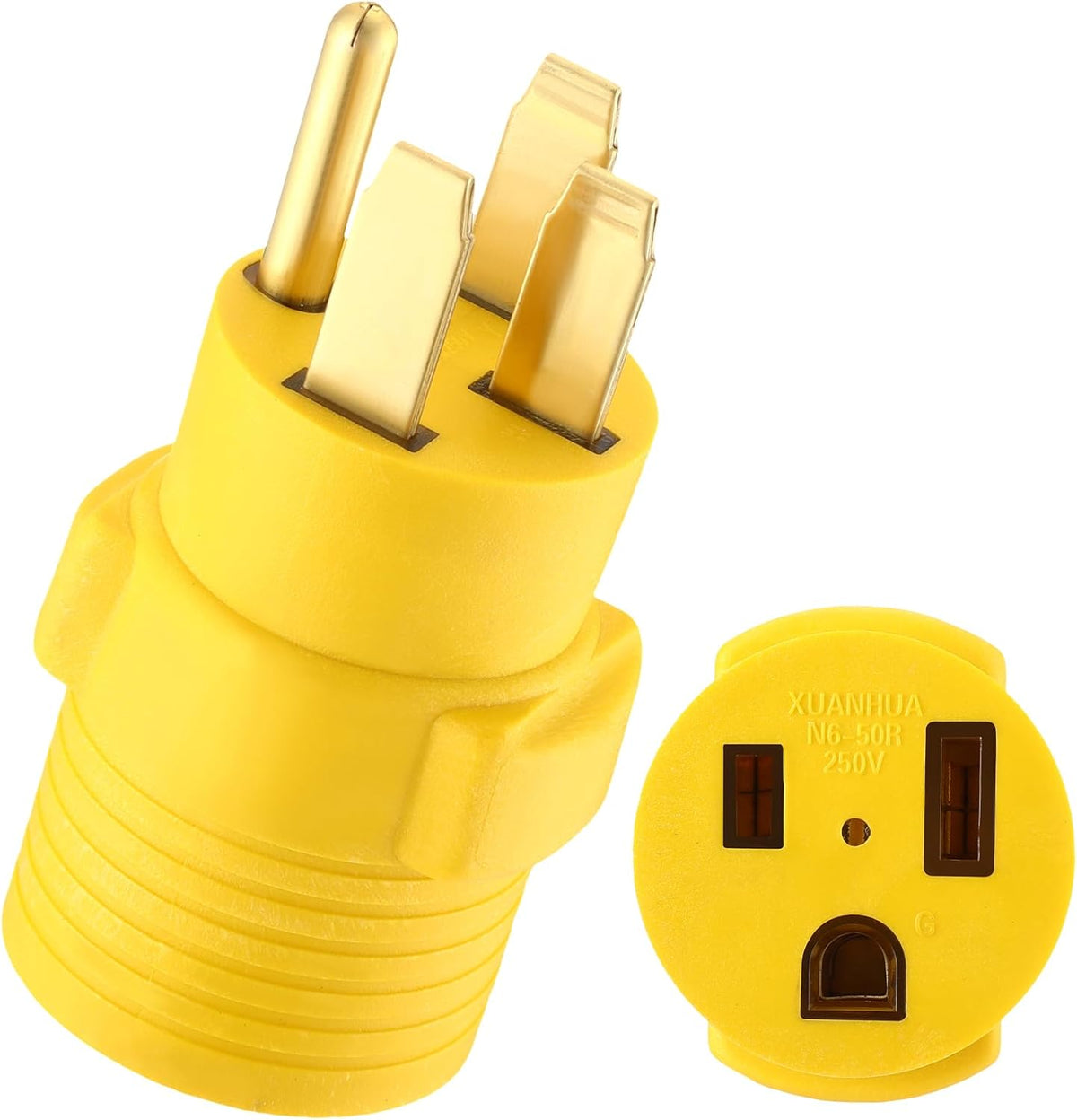 Welder Adapter, NEMA 14-50P Male to 6-50R Female, 50 Amp 4 Prong to 3 Prong N3816