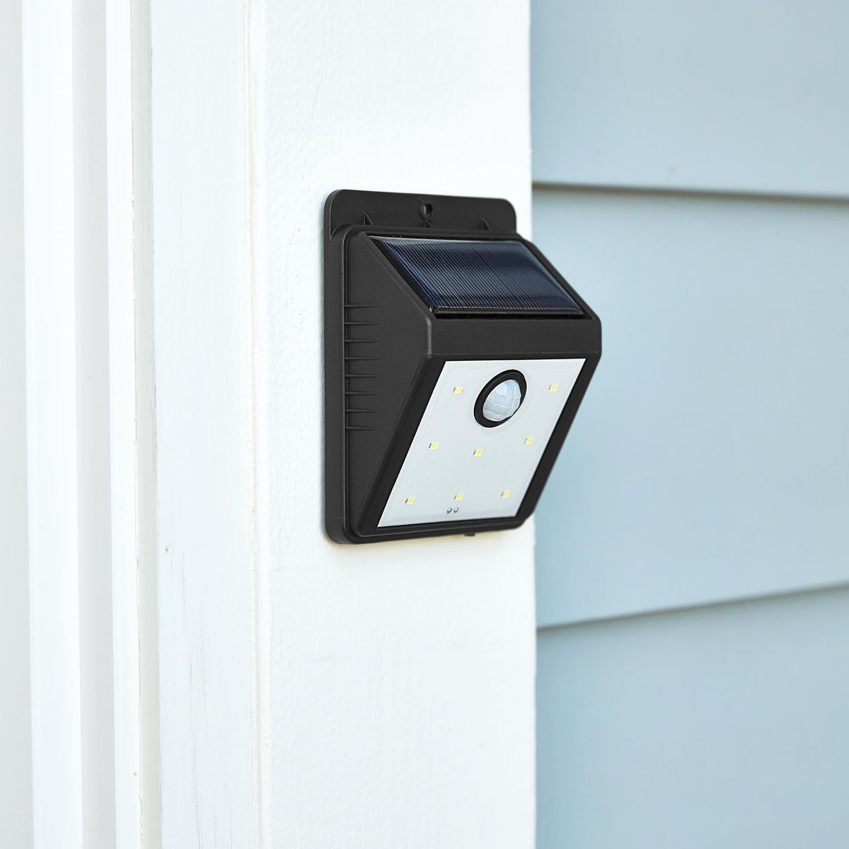 Black 115 Lumen Wall-Mount Solar Security Light B116
