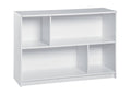 White 2-Tier Offset Bookcase U3208