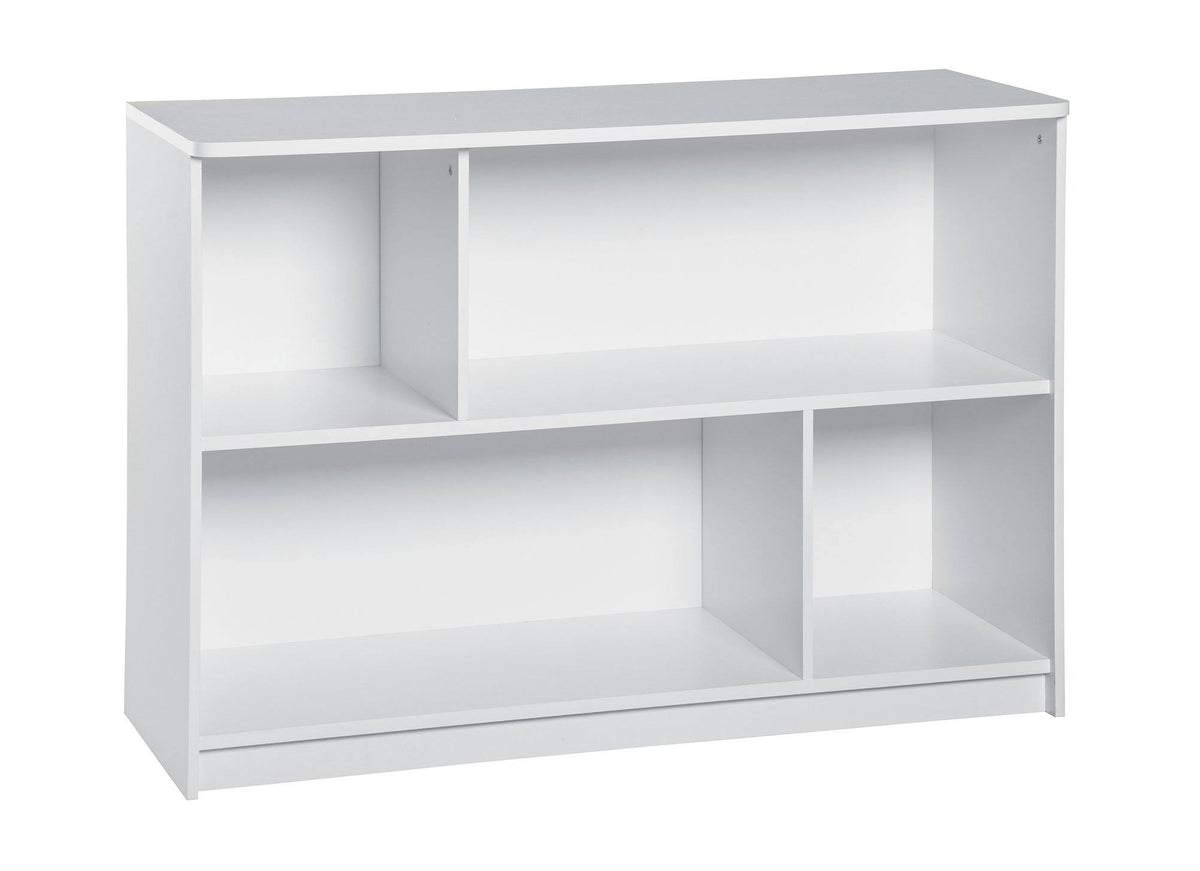 White 2-Tier Offset Bookcase U3208