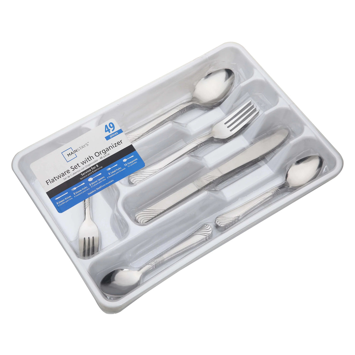 49 Piece Stainless Steel Flatware Set I68968