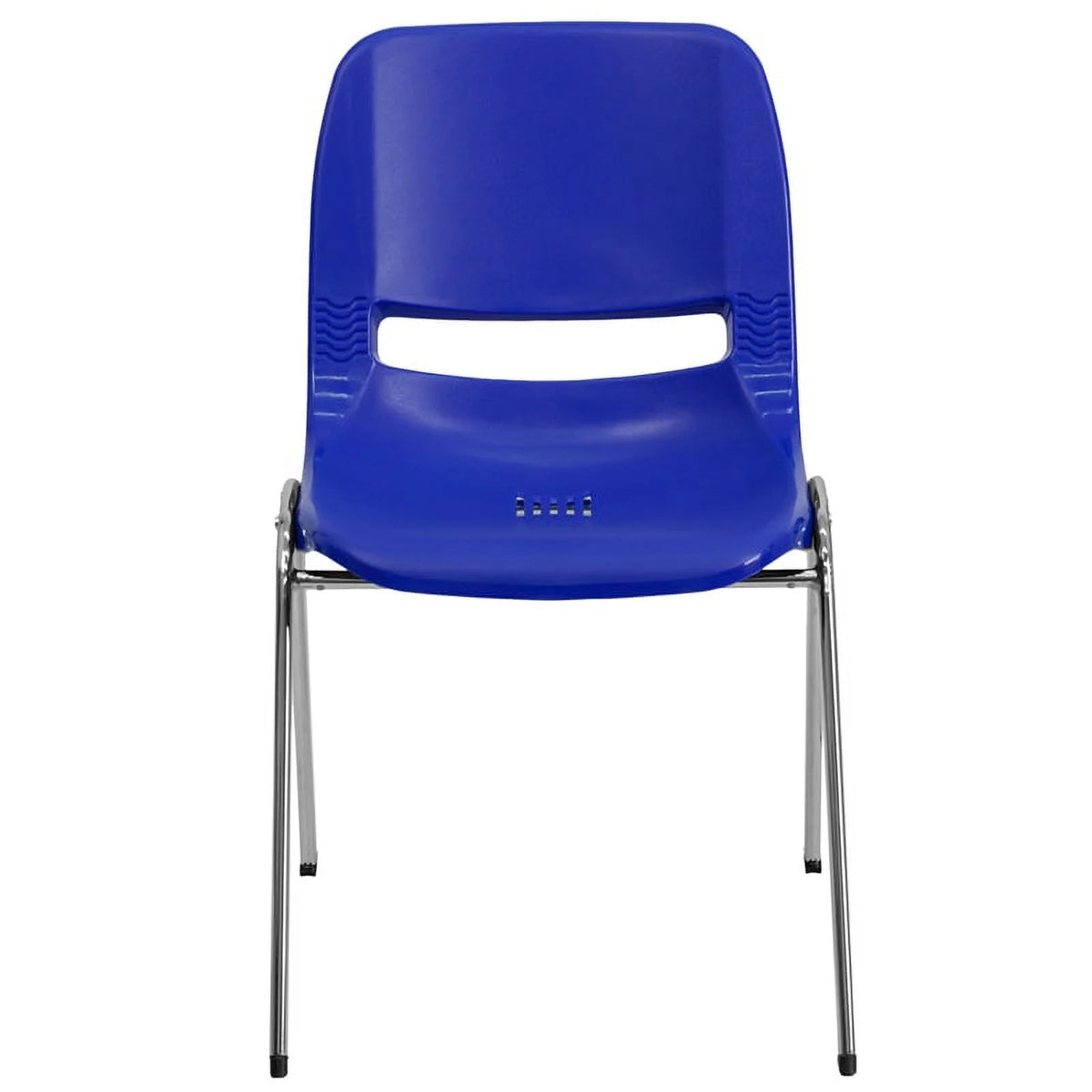 Navy Ergonomic Stack Chair with Chrome Frame U422926