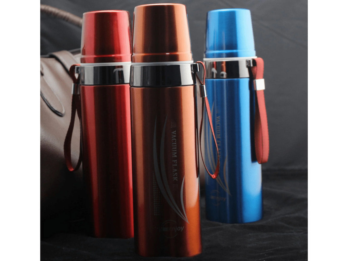 750ML Blue Stainless Steel Vacuum Flask Water Bottle C301780