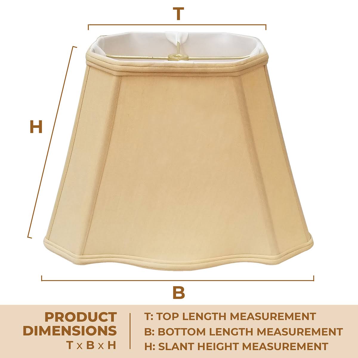 Antique Gold Lamp Shade, 11 x 20 x 14 I4564
