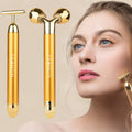 2-in-1 24K Golden Pulse Facial Face Massager N300