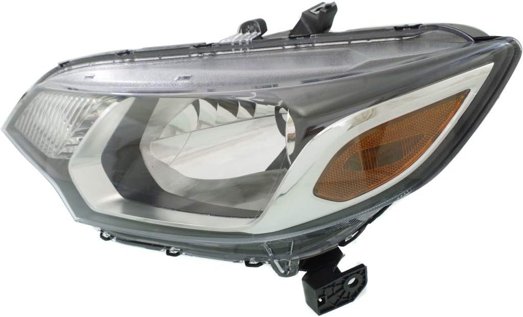Head Light Assembly Driver Side with Bulbs Black Housing D496894
