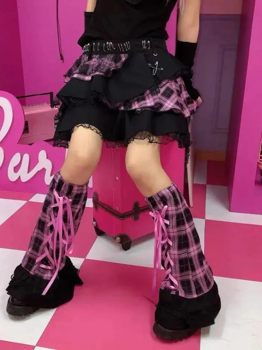 Kawaii Pink Lace Tu Tu Skirt Y665476