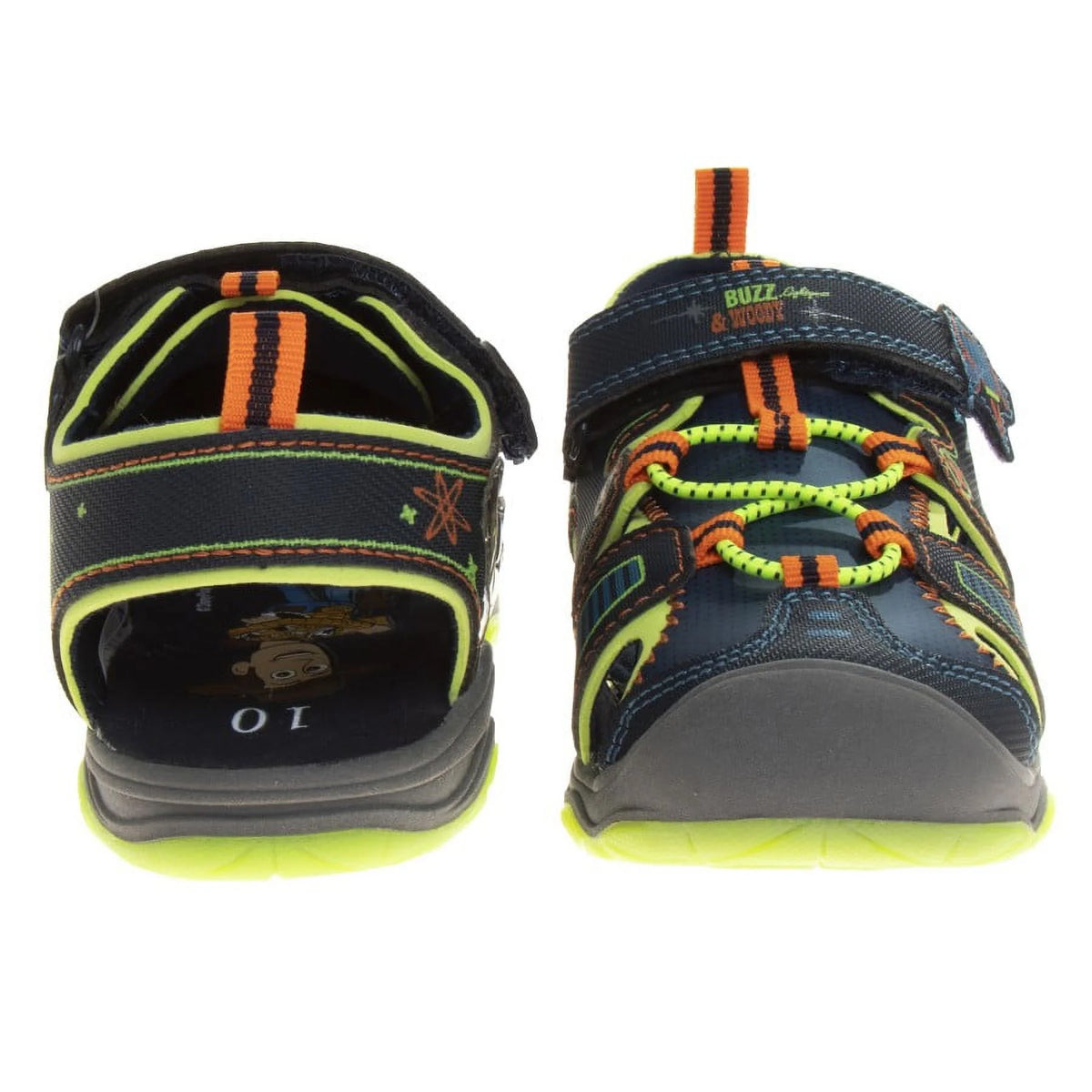 Navy/Lime Boys Toddler Closed-Toe Sport Sandals M1384
