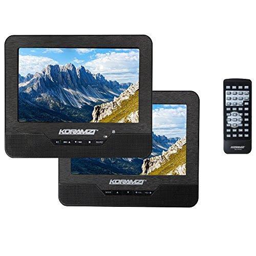 Portable 7 inch Dual Screen DVD Player with Rechargeable Battery B206