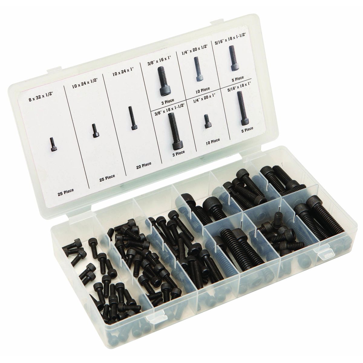 Allen Head Cap Screw Set, 106 Piece W100609