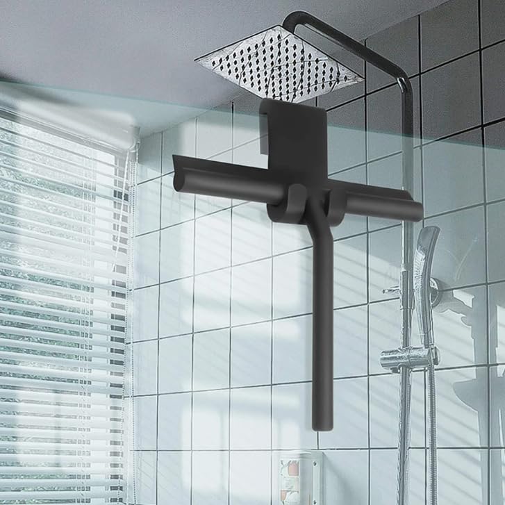 Glass Wiper Scraper Shower Squeegee with Silicone Holder O411873