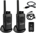 Rechargeable Walkie Talkies Two Way Radios 2 Pack with Programming Cable R8578