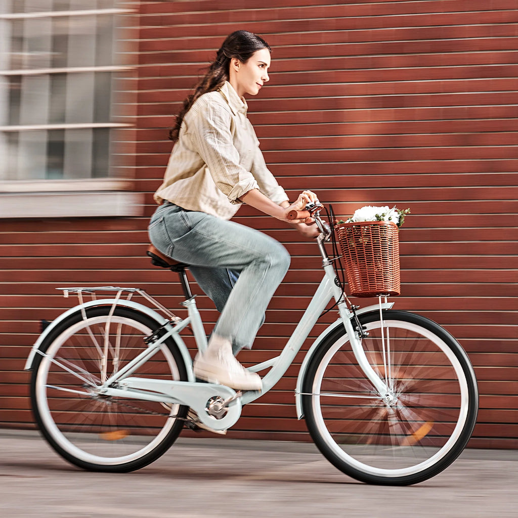 26 Inch Cruiser Bicycle with Basket Rack A31620