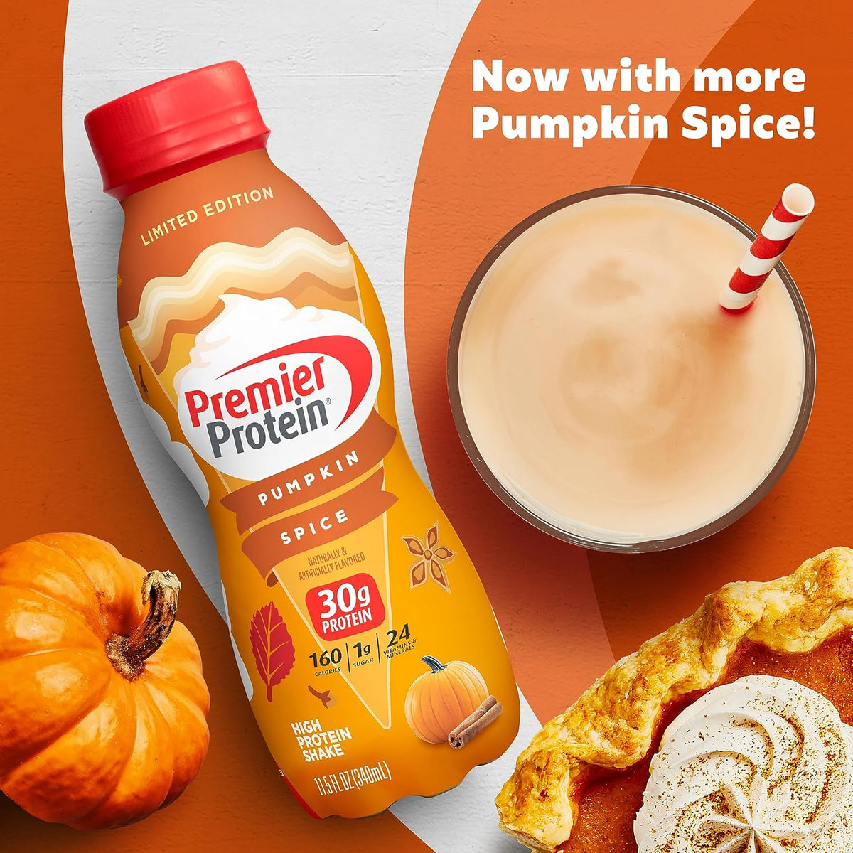 Pumpkin Spice 30g Protein Shake 11.5 Fl Oz Pack of 12 R70790
