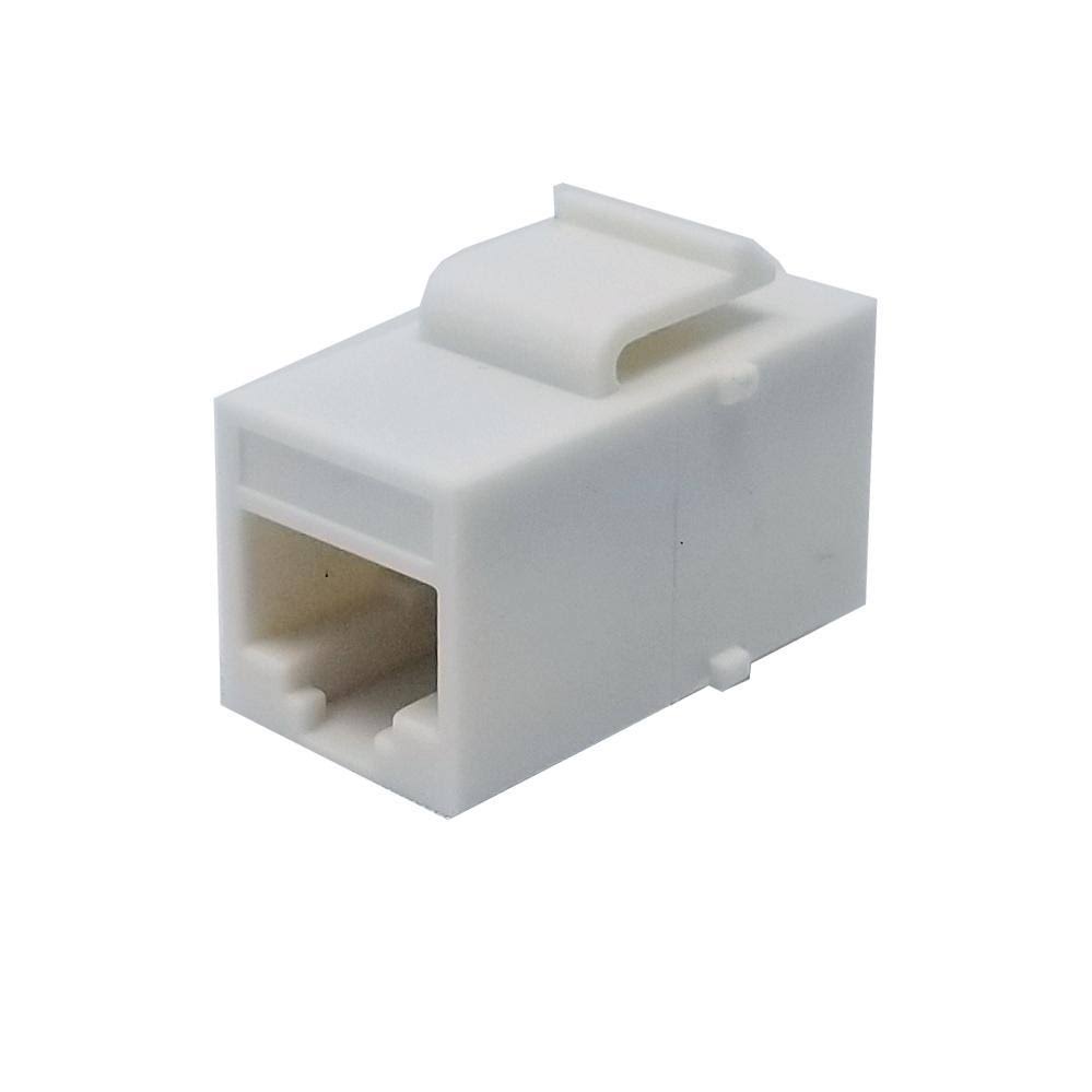 100 Pack White RJ45 Keystone Jack Inline Coupler U258