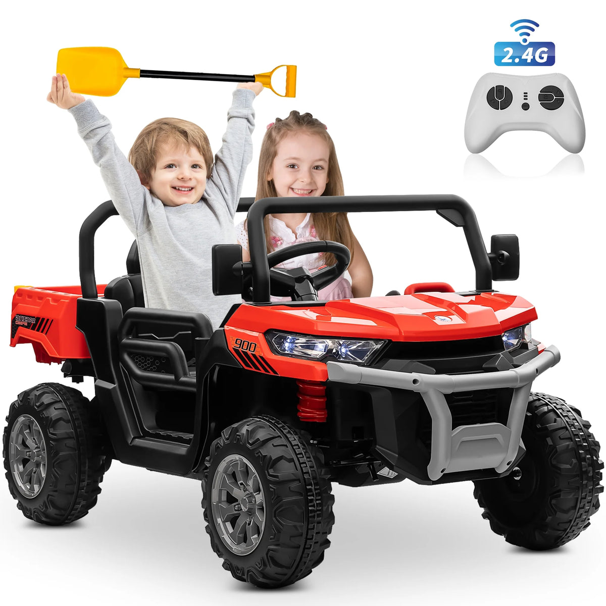 24V 2 Seater Kids Ride on Car UTV with Trailer U58603