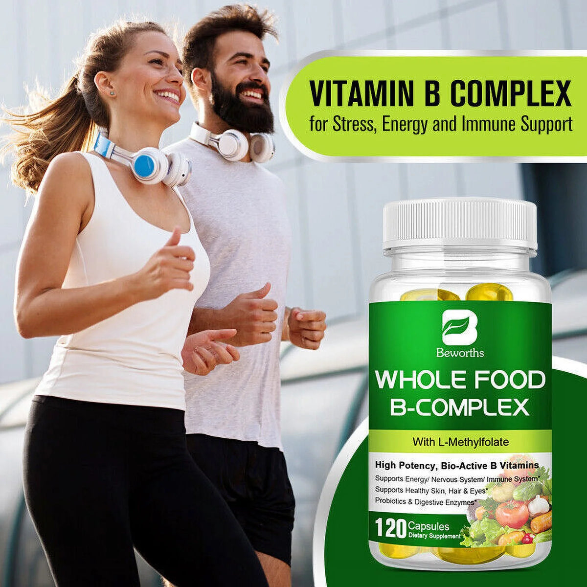 120 Capsules B Complex Pills W361048