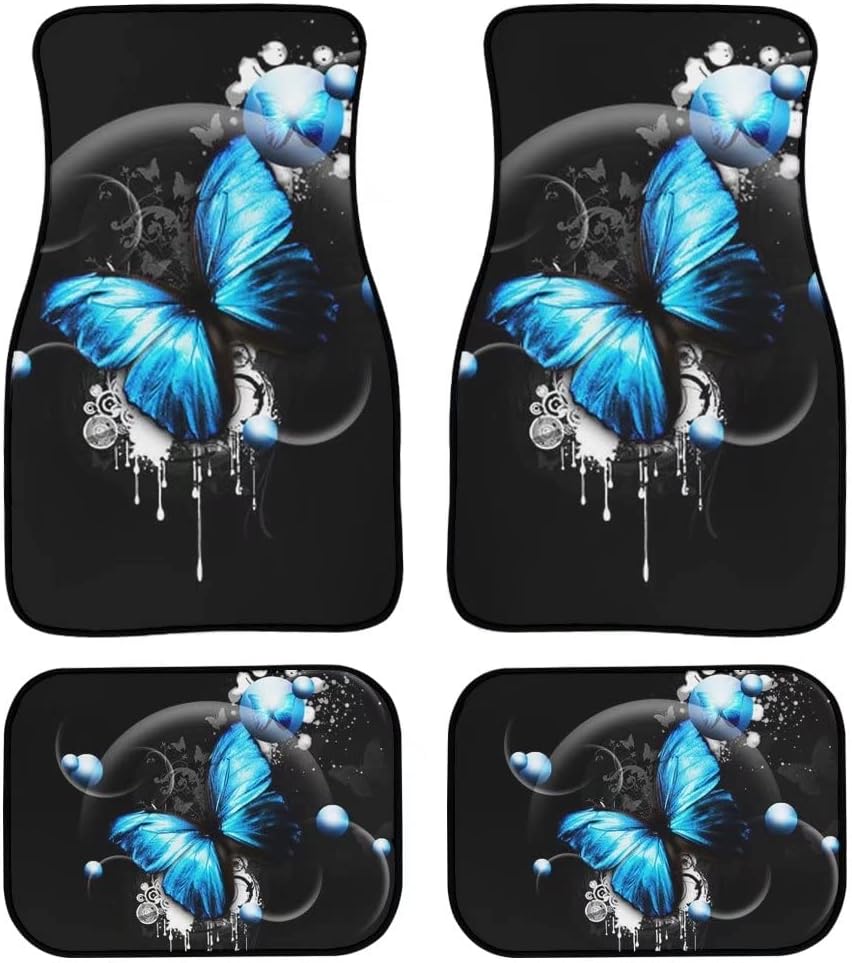 Black Car Mat 4pcs Set Front Floor Mat with Back Mat P8054