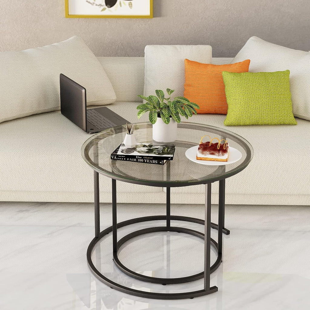 Tempered Glass Round End Table E741786