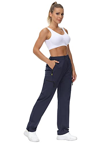 Women's Hiking Cargo Pants Lightweight Quick Dry Outdoor Athletic Pants Zipper Pockets M561