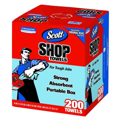Blue Pop-Up Box Shop Towels, 8 Boxes O122