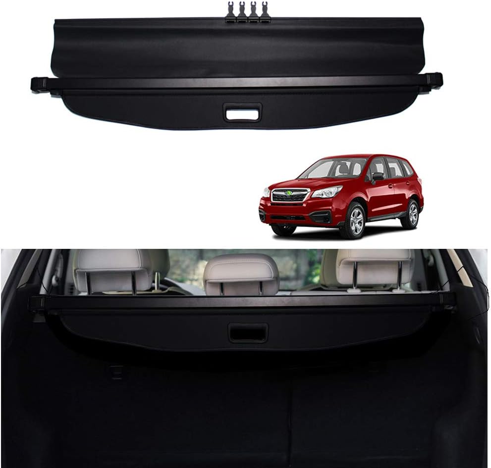 Black Retractable Rear Trunk Cargo Cover R806