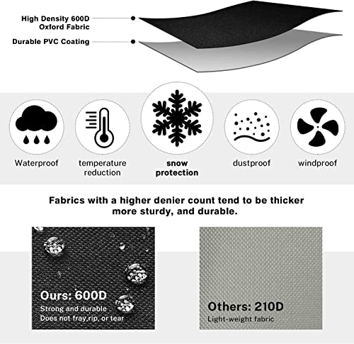 600D Windshield Cover with Side Covers 76 x 49 inches O68973