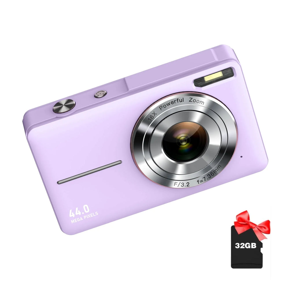 Digital Camera, 1080P, 44MP, 16X Zoom, Compact M64576
