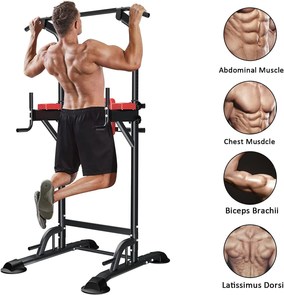 Height Adjustable Power Tower Dip Station I942033