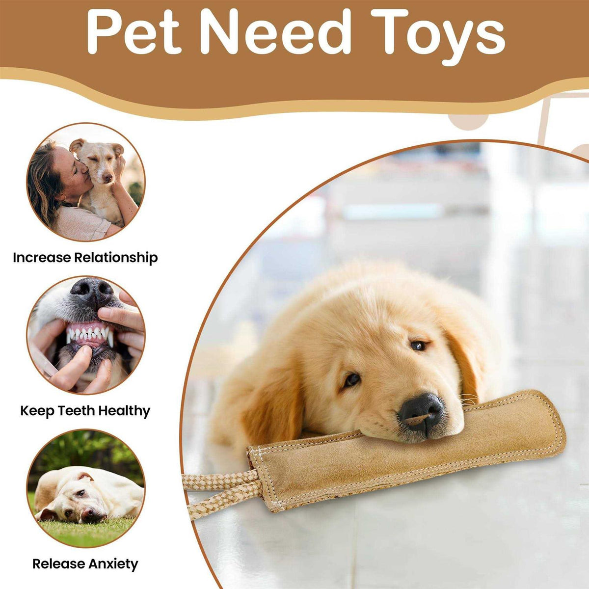 Dura-Fused Leather Dog Toy U427543