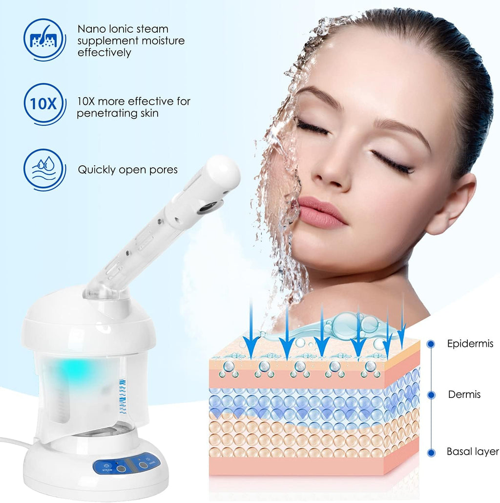 Facial Steamer with Extendable Arm, White, Pack of 2 J129694