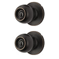 Oil-Rubbed Bronze Ball Locking Doorknobs Twin Pack P51204