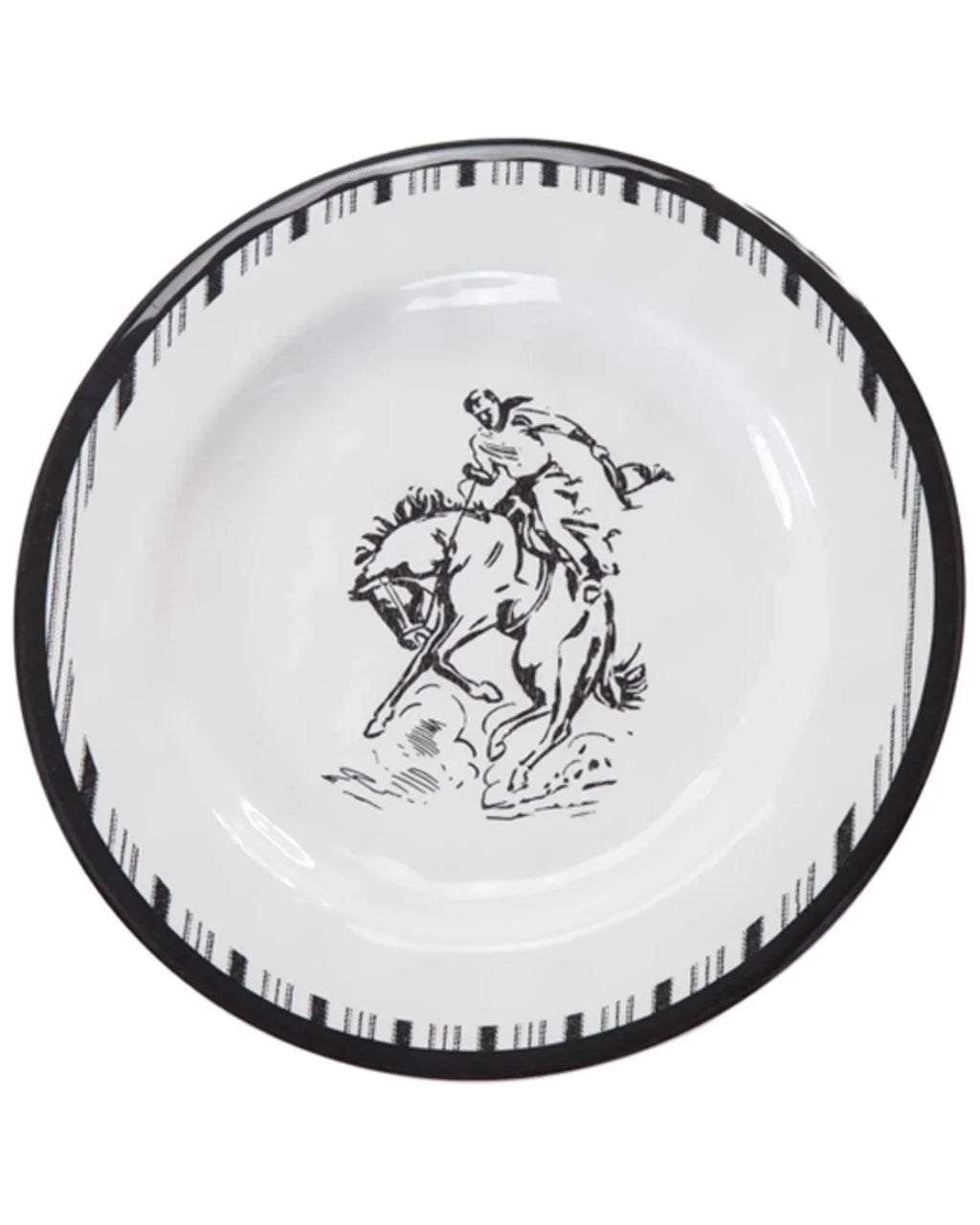14-Piece Melamine Dinnerware Set Black/White F129635