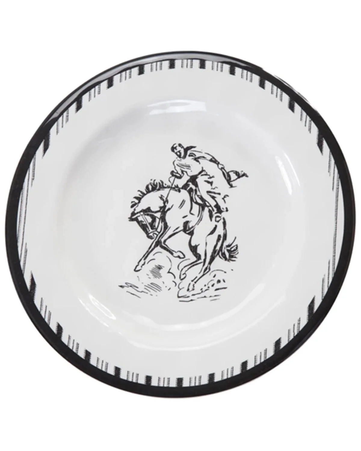 14-Piece Melamine Dinnerware Set Black/White F129635