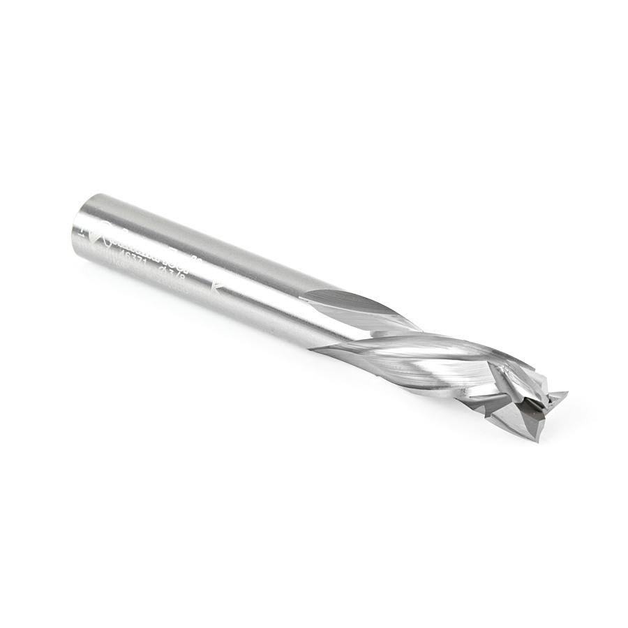 Solid Carbide Compression Spiral 3/8 Dia x 1 x 3/8 Shank x 3 inch Long CNC Router Bit A6143