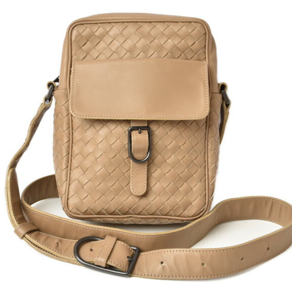 Camel Leather Shoulder Bag J717176